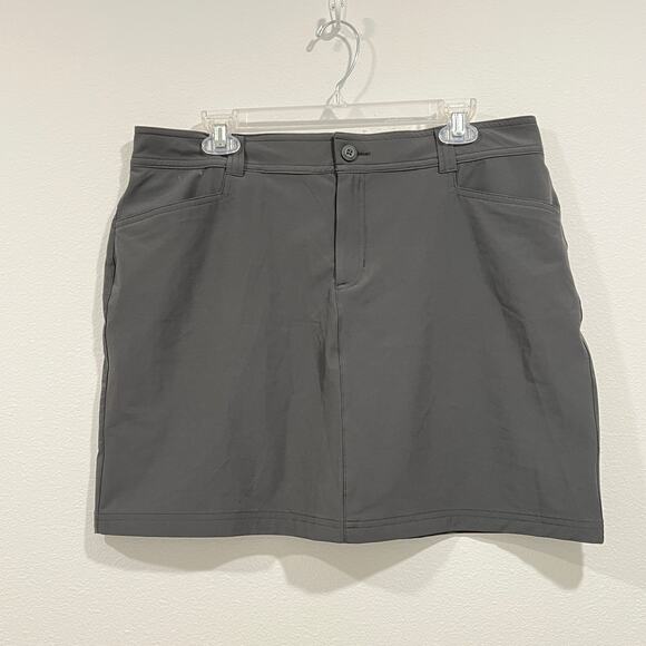 Eddie Bauer Women's Adventurer 2.0 Travel Athletic Skort Dark Gray | Size 12 - Picture 3 of 13